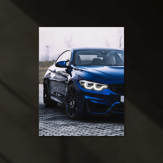 BMW M4 Coupe (F82 generation) Neon LED Metal Poster | Performance Machine Glow Edition | Luxury Automotive Wall Art - TURTLEWINGS