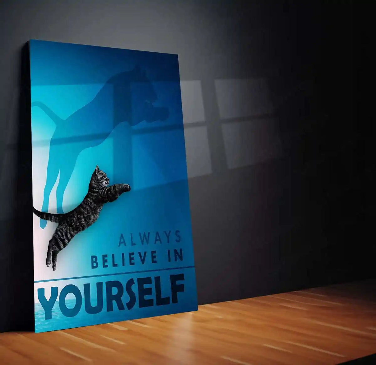 Motivational Metal Poster Set of 3 – Yourself | Mindset | Success | Inspirational Wall Art Décor - TURTLEWINGS