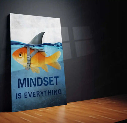Motivational Metal Poster Set of 3 – Yourself | Mindset | Success | Inspirational Wall Art Décor - TURTLEWINGS