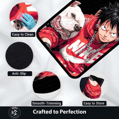 Monkey D. Luffy Streetwear Area Flat Rug | One Piece Anime Area Flat Rug | Premium Anime Gaming Room Decor Flat Rug