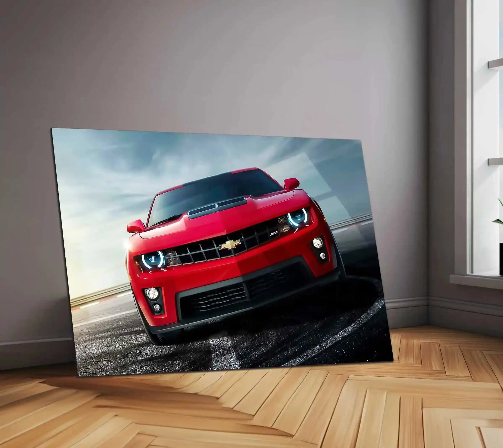 LED | ⚡ Chevrolet Camaro Neon LED Metal Poster | Muscle Car Wall Art | Illuminated Garage & Gamer Decor - TURTLEWINGS