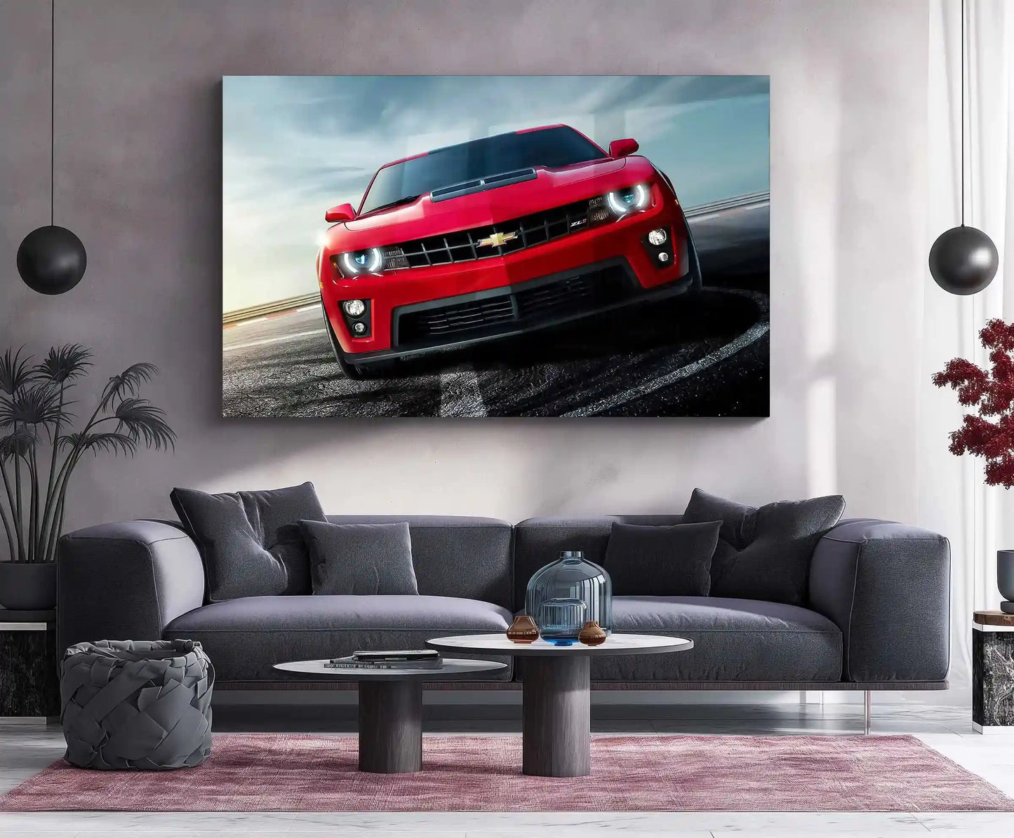 LED | ⚡ Chevrolet Camaro Neon LED Metal Poster | Muscle Car Wall Art | Illuminated Garage & Gamer Decor - TURTLEWINGS