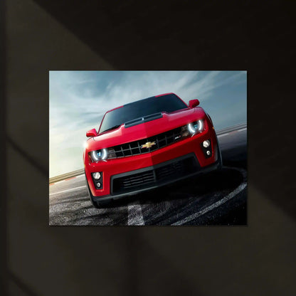 LED | ⚡ Chevrolet Camaro Neon LED Metal Poster | Muscle Car Wall Art | Illuminated Garage & Gamer Decor - TURTLEWINGS
