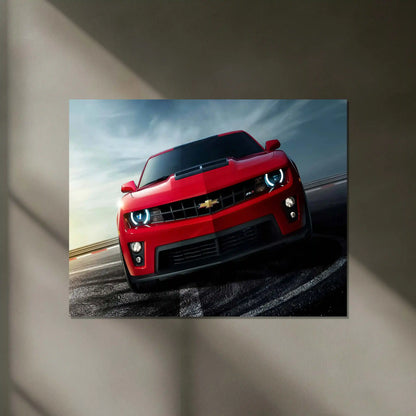 LED | ⚡ Chevrolet Camaro Neon LED Metal Poster | Muscle Car Wall Art | Illuminated Garage & Gamer Decor - TURTLEWINGS