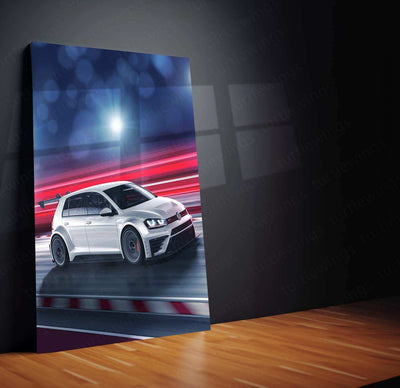 2016 Volkswagen Golf GTI TCR Metal Poster | High-Performance Hatchback Art - TURTLEWINGS