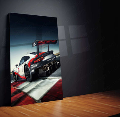 2017 Porsche 911 RSR Metal Poster | Iconic Racing Car Art & Performance Decor - TURTLEWINGS