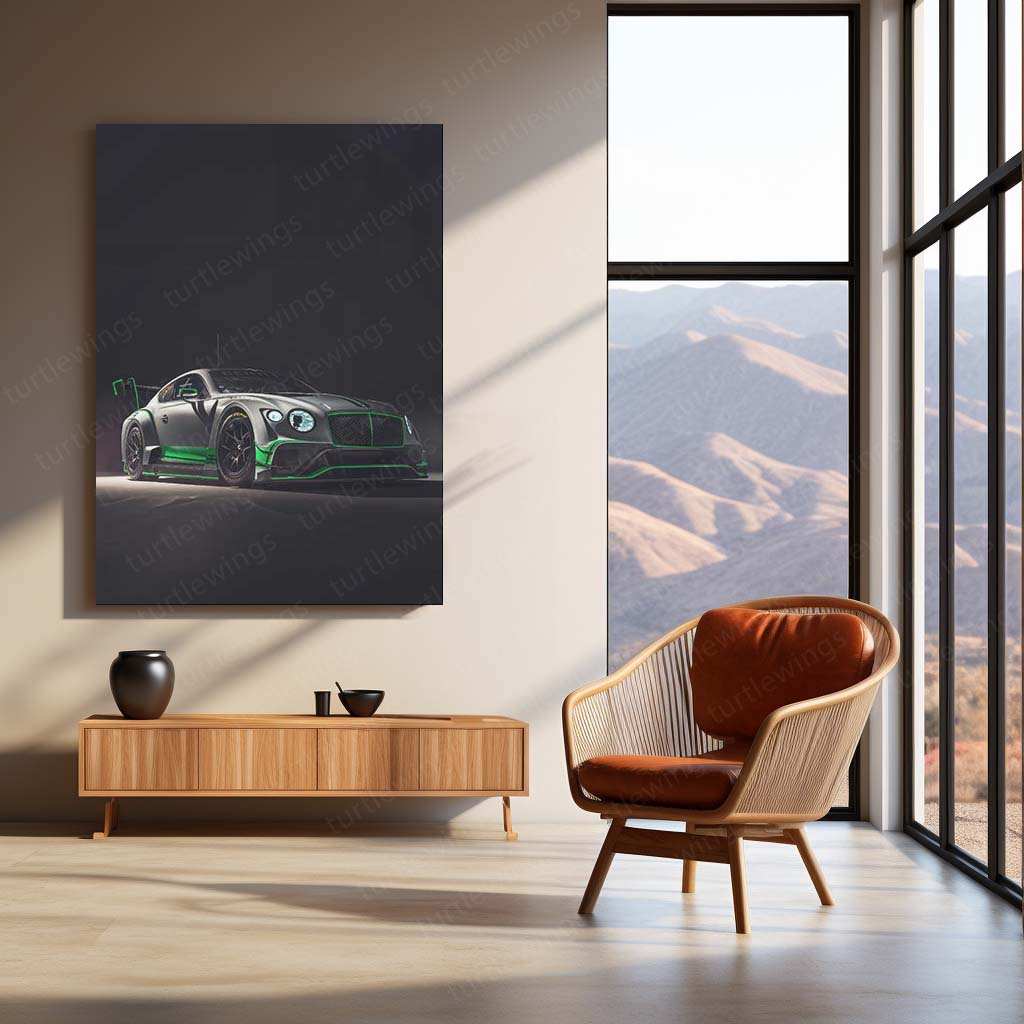 2018 Bentley Continental GT3 Metal Poster | Luxury Racing Car Art & High-Performance Decor - TURTLEWINGS