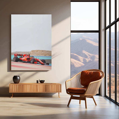 2019 Formula 1 Ferrari SF90 Metal Poster | Ferrari F1 Racing Art & Motorsport Wall Decor - TURTLEWINGS