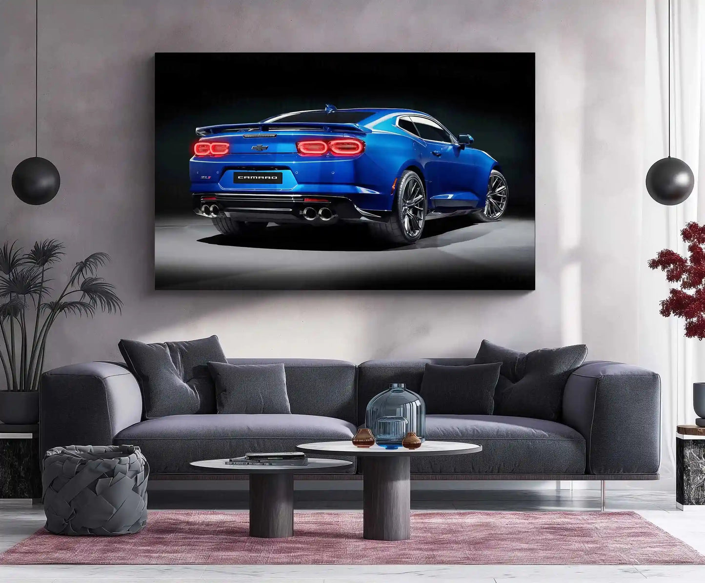 LED | ⚡ Chevrolet Camaro Neon LED Metal Poster | Muscle Car Wall Art | Illuminated Garage & Gamer Decor 01 - TURTLEWINGS