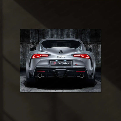 LED | 🔥 Toyota Supra Neon LED Metal Poster | JDM Legend Wall Art | Turbocharged Street Racer Glow Decor 01 - TURTLEWINGS