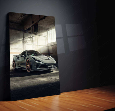 2021 Novitec Ferrari F8 Tributo Metal Poster | High-Performance Luxury Sports Car Art - TURTLEWINGS