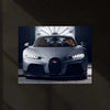 LED | 🏁 Bugatti Chiron Sport LED Metal Poster | Hypercar Wall Art with Neon Glow | Luxury Automotive Decor 01