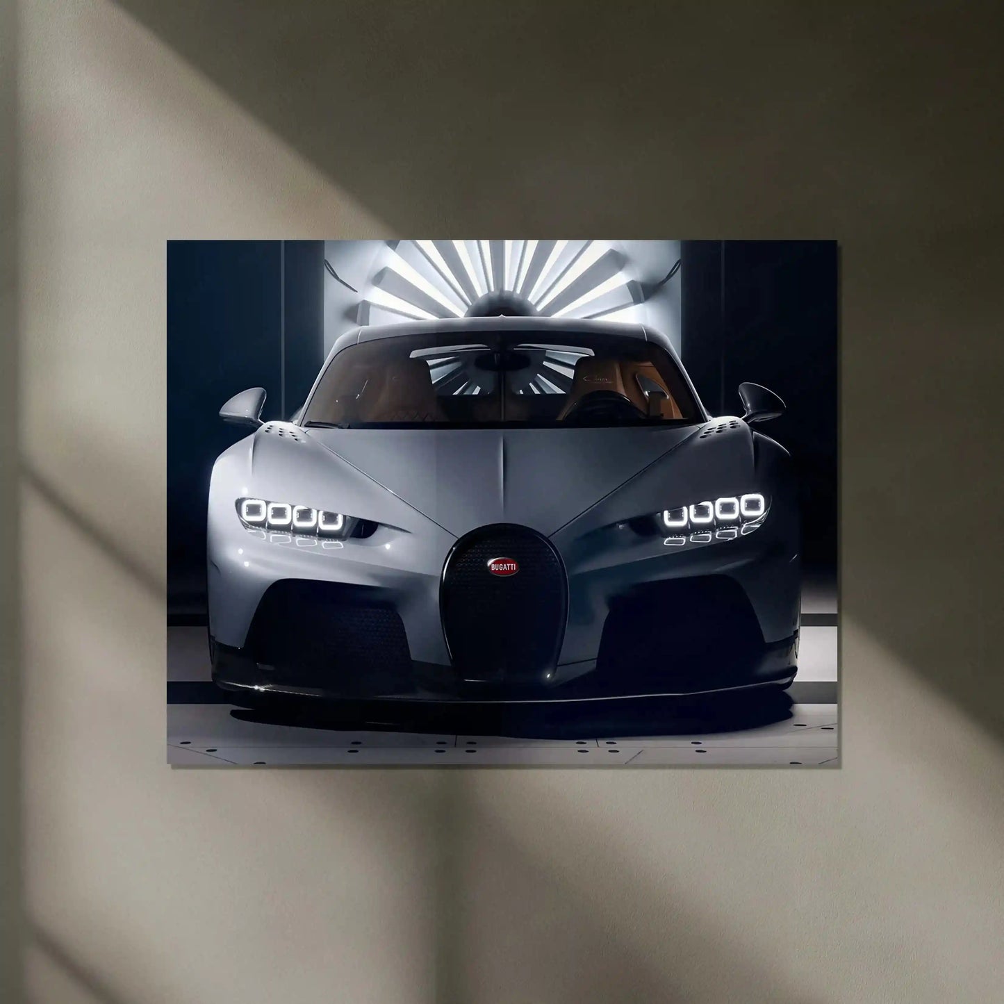 LED | 🏁 Bugatti Chiron Sport LED Metal Poster | Hypercar Wall Art with Neon Glow | Luxury Automotive Decor 01 - TURTLEWINGS