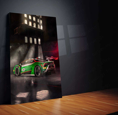 2022 Lamborghini Huracan GT3 EVO2 Metal Poster | Iconic Supercar Racing Art - TURTLEWINGS