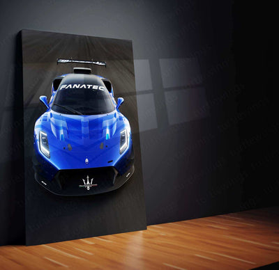 2023 Maserati GT2 Racecar Metal Poster | High-Performance Racing Car Wall Art - TURTLEWINGS