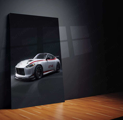 2023 Nissan Z GT4 Metal Poster | High-Performance Sports Car Wall Art - TURTLEWINGS