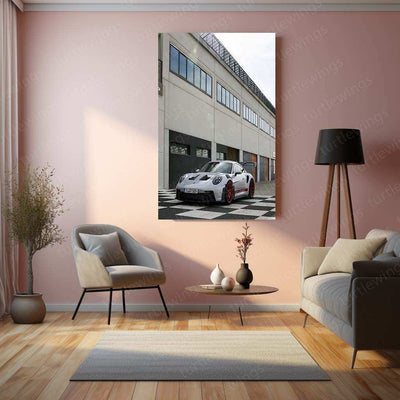 2023 Porsche 911 GT3 RS Metal Poster | High-Performance Sports Car Art Print - TURTLEWINGS