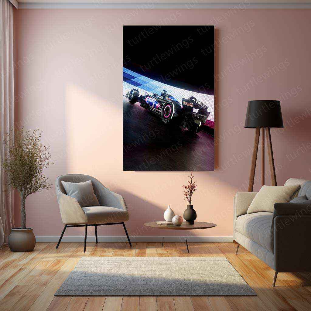 2024 Formula 1 Alpine A524 (004) Metal Poster | Precision Racing Art - TURTLEWINGS