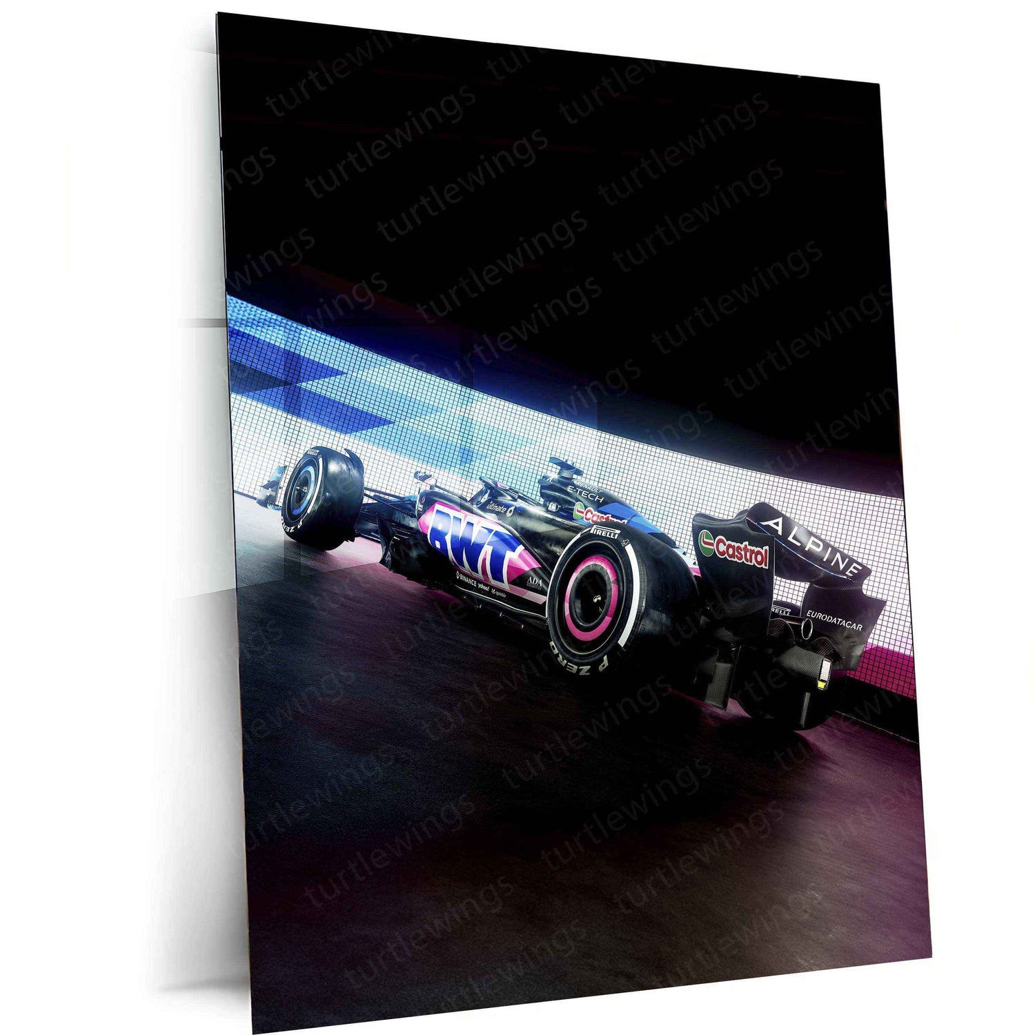 2024 Formula 1 Alpine A524 (004) Metal Poster | Precision Racing Art - TURTLEWINGS
