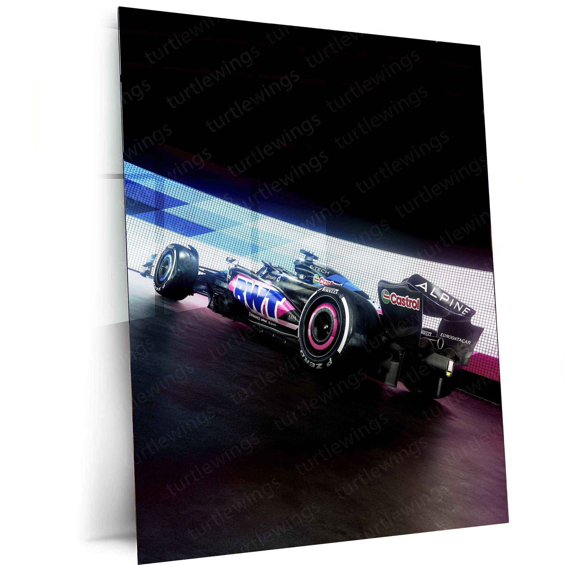 2024 Formula 1 Alpine A524 (004) Metal Poster | Precision Racing Art - TURTLEWINGS