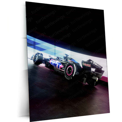 2024 Formula 1 Alpine A524 (004) Metal Poster | Precision Racing Art - TURTLEWINGS