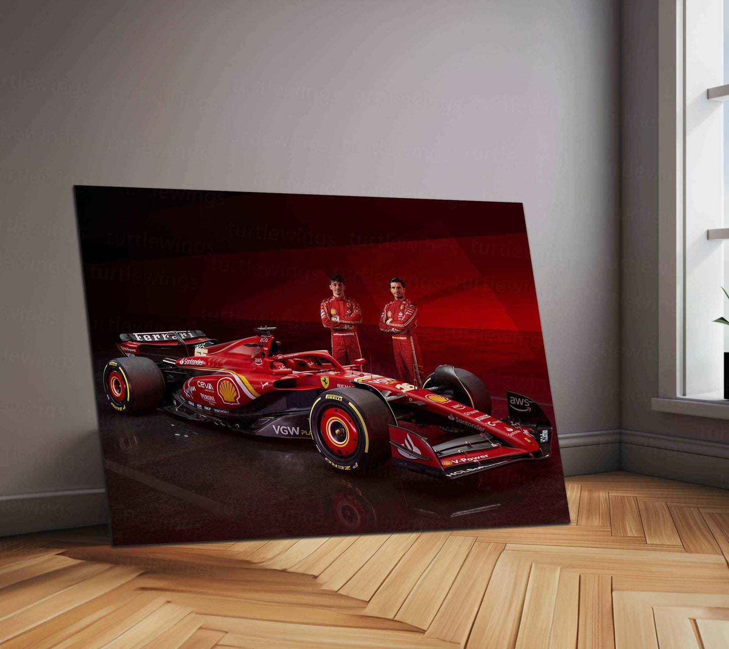 2024 Formula 1 Ferrari SF-24 (006) Metal Poster | Ultimate Racing Performance Art - TURTLEWINGS