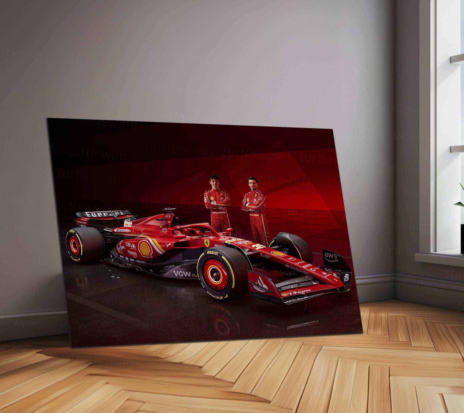 2024 Formula 1 Ferrari SF-24 (006) Metal Poster | Ultimate Racing Performance Art - TURTLEWINGS