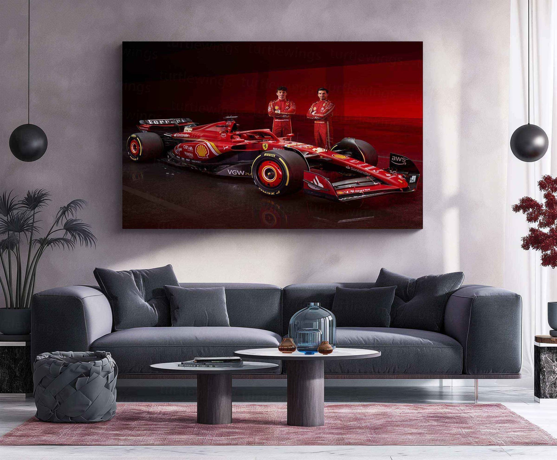 2024 Formula 1 Ferrari SF-24 (006) Metal Poster | Ultimate Racing Performance Art - TURTLEWINGS