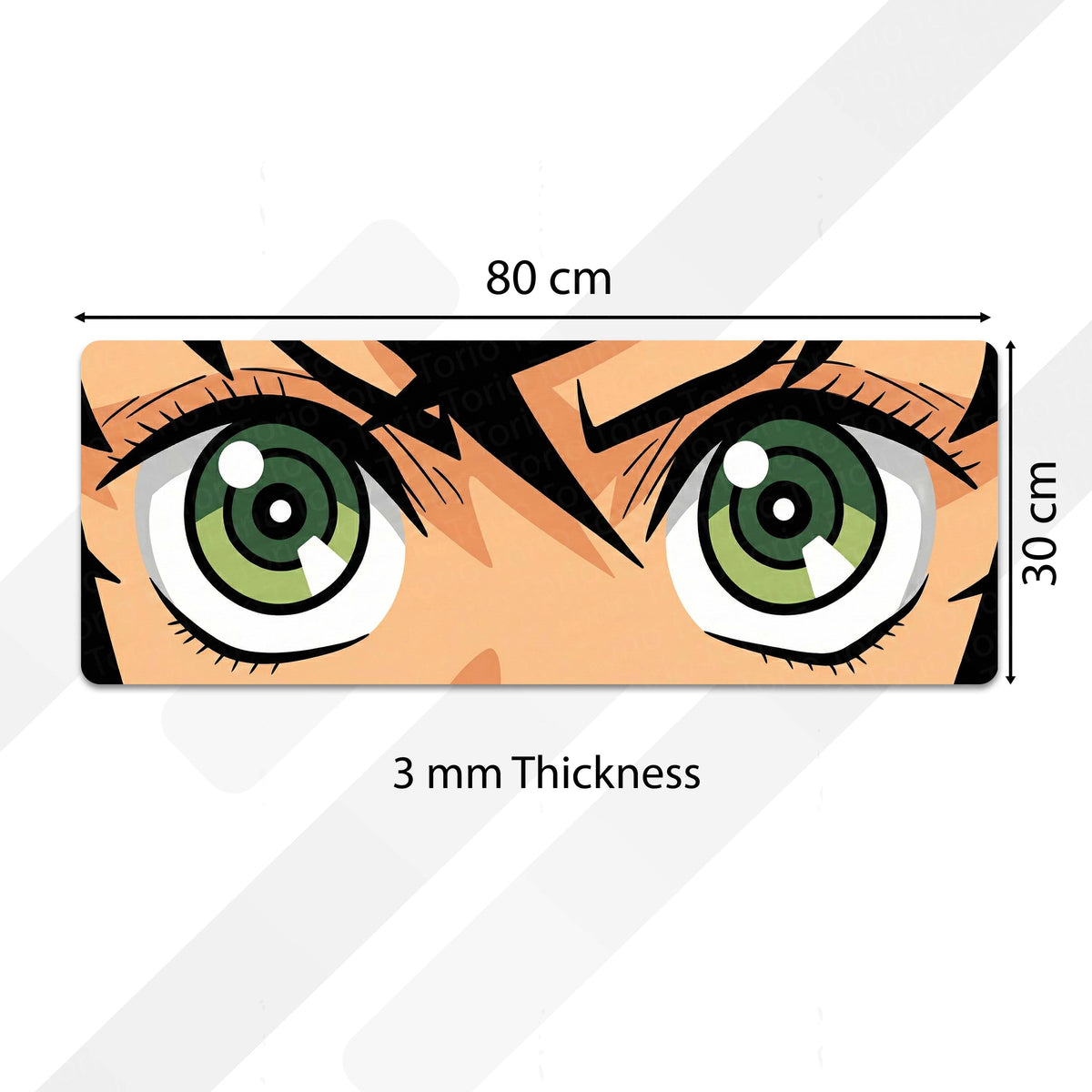 Attack Titan Green Eyes Floor Mat | Anime Intense Eye Art Flat Rug | Anti-Slip 3mm Absorbent Floor Mat for Bedroom, Gaming Room, Bathroom & Otaku Decor