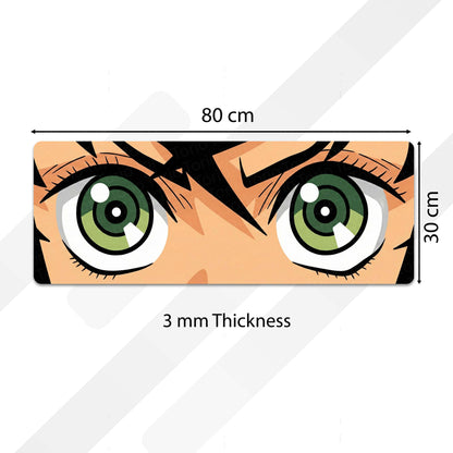 Attack Titan Green Eyes Floor Mat | Anime Intense Eye Art Flat Rug | Anti-Slip 3mm Absorbent Floor Mat for Bedroom, Gaming Room, Bathroom & Otaku Decor