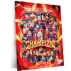 RCB Champion Celebration Metal Poster | IPL 2026 Trophy Winning Cricket Wall Art for Fans
