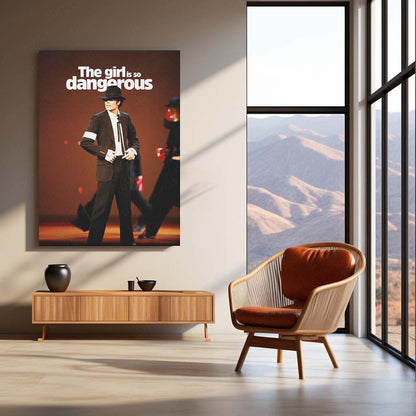 Michael Jackson – The Girl Is So Dangerous | Premium Metal Poster | Iconic Stage Performance Wall Art by TurtleWings