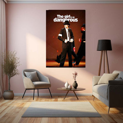 Michael Jackson – The Girl Is So Dangerous | Premium Metal Poster | Iconic Stage Performance Wall Art by TurtleWings