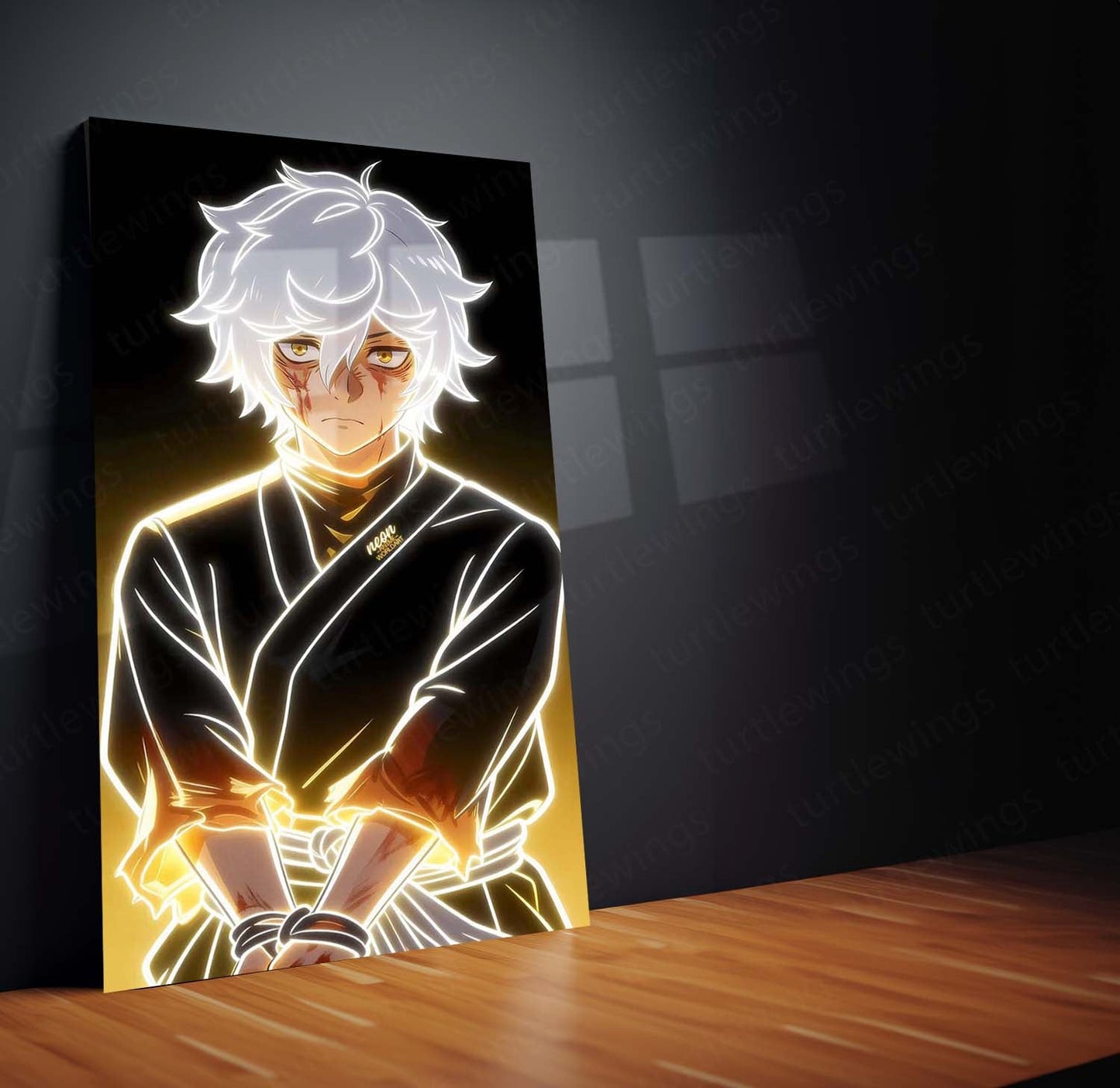 Anime Metal Poster | Gabimaru the Hollow Golden Aura Wall Art
