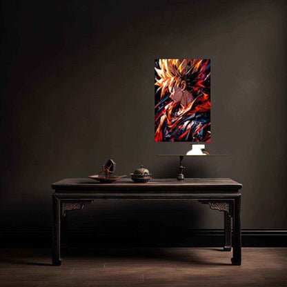 dbz Metal Poster | Super Saiyan Battle Art | Anime Wall Decor - TURTLEWINGS