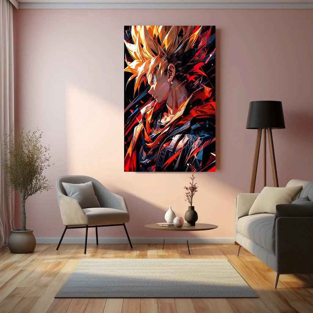 dbz Metal Poster | Super Saiyan Battle Art | Anime Wall Decor - TURTLEWINGS