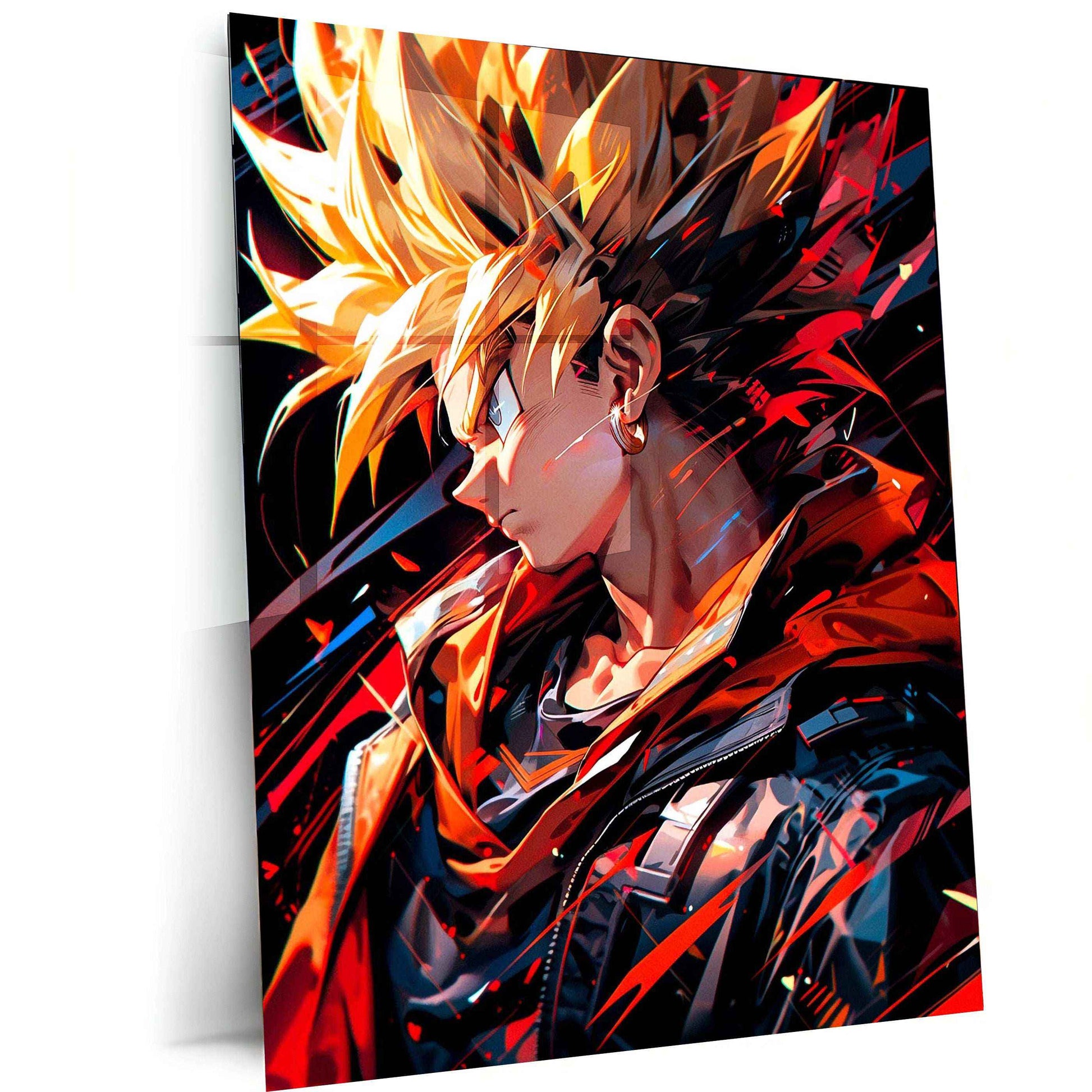 dbz Metal Poster | Super Saiyan Battle Art | Anime Wall Decor - TURTLEWINGS