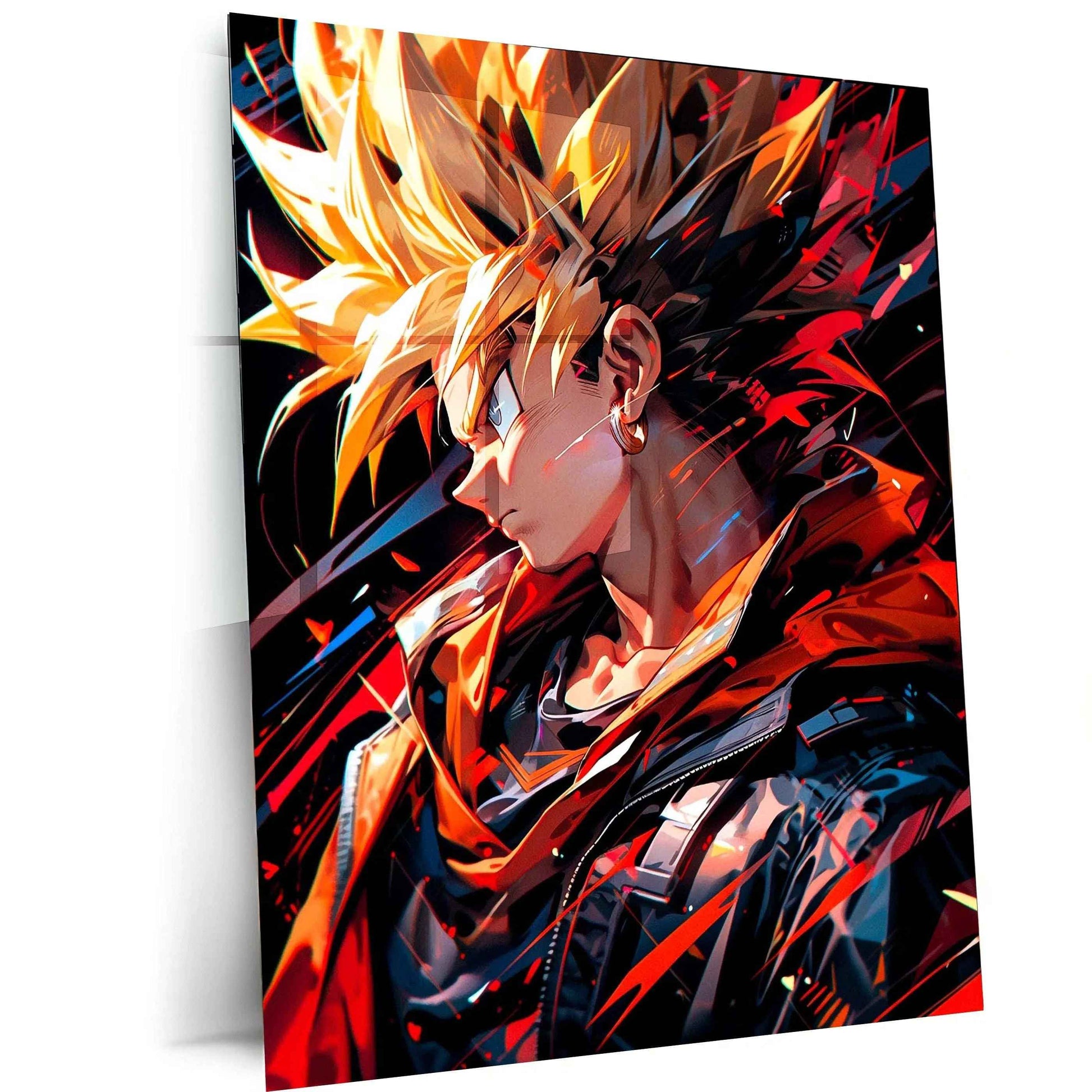 dbz Metal Poster | Super Saiyan Battle Art | Anime Wall Decor - TURTLEWINGS