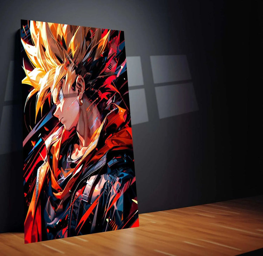 dbz Metal Poster | Super Saiyan Battle Art | Anime Wall Decor - TURTLEWINGS 