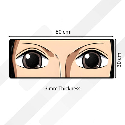 Anime Wide Eyes Floor Mat | Expressive Manga Eye Art Flat Rug | Anti-Slip 3mm Absorbent Floor Mat for Bedroom, Gaming Room, Otaku Decor & Anime Spaces