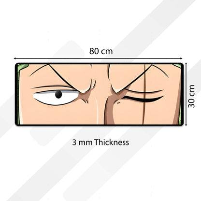 Anime Intense Warrior Eye Floor Mat | Minimal Anime Eye Art Flat Rug | Anti-Slip 3mm Absorbent Floor Mat for Bedroom, Gaming Room, Studio & Otaku Decor