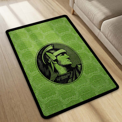 American Express Centurion Flat Rug | Green Luxury Card Inspired Area Flat Rug | Premium Anti-Slip Flat Rug for Office & Gaming Room