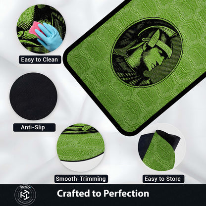 American Express Centurion Flat Rug | Green Luxury Card Inspired Area Flat Rug | Premium Anti-Slip Flat Rug for Office & Gaming Room