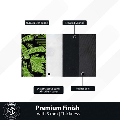 American Express Centurion Flat Rug | Green Luxury Card Inspired Area Flat Rug | Premium Anti-Slip Flat Rug for Office & Gaming Room