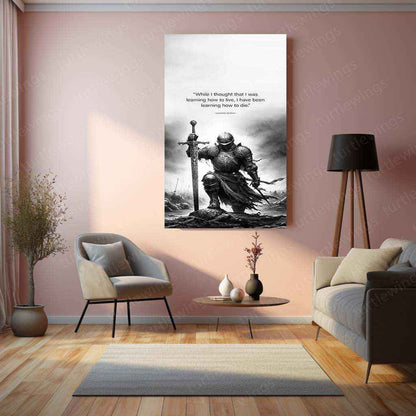 Leonardo da Vinci Warrior Quote – The Master of Art and Wisdom Metal Poster 2 - TURTLEWINGS