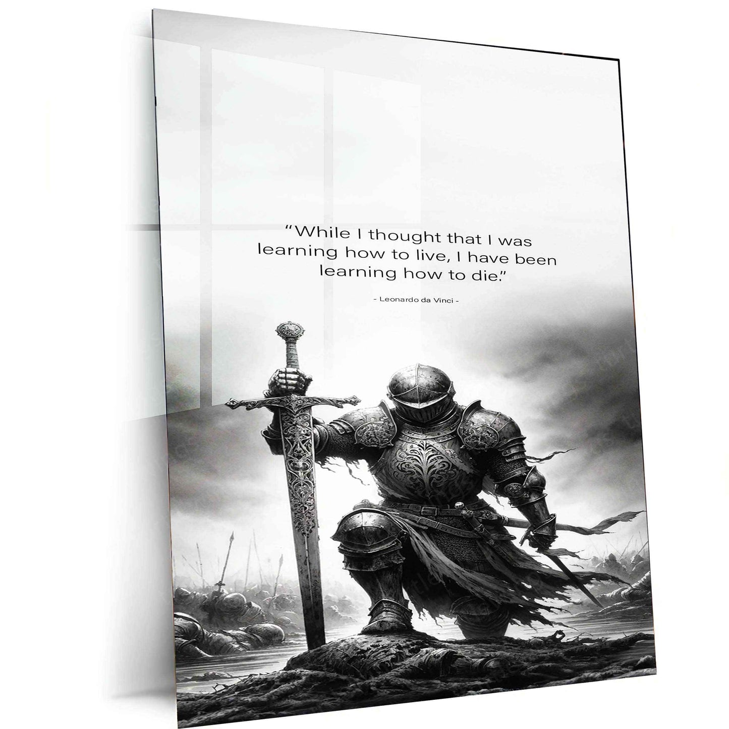 Leonardo da Vinci Warrior Quote – The Master of Art and Wisdom Metal Poster 2 - TURTLEWINGS