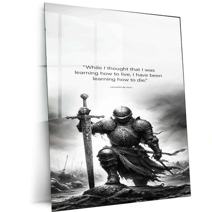 Leonardo da Vinci Warrior Quote – The Master of Art and Wisdom Metal Poster 2 - TURTLEWINGS