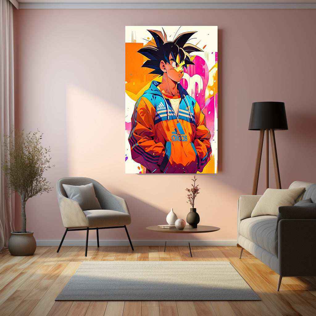 Adidas x Goku dbz Metal Poster | Anime Sneakerhead Wall Art | Limited Edition Collectible - TURTLEWINGS