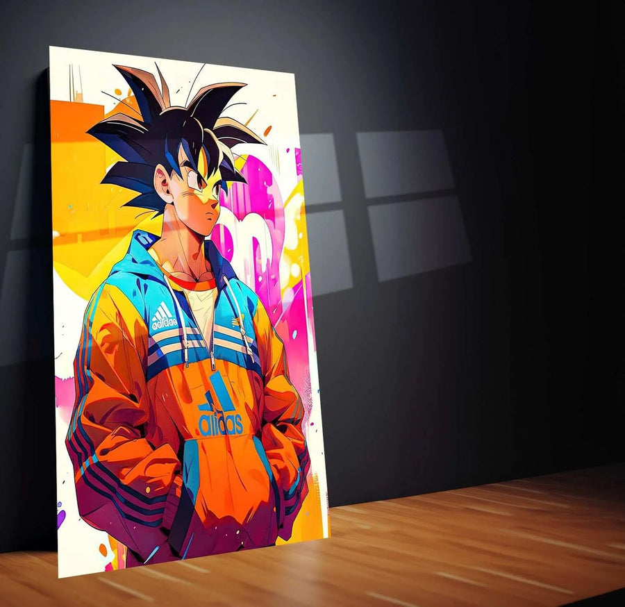 Adidas x Goku dbz Metal Poster | Anime Sneakerhead Wall Art | Limited Edition Collectible - TURTLEWINGS 