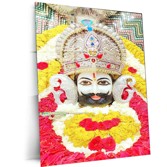 Khatu Shyam Maharaj Rajasthan Spiritual Metal Poster - Divine Grace and Devotion 1 - TURTLEWINGS